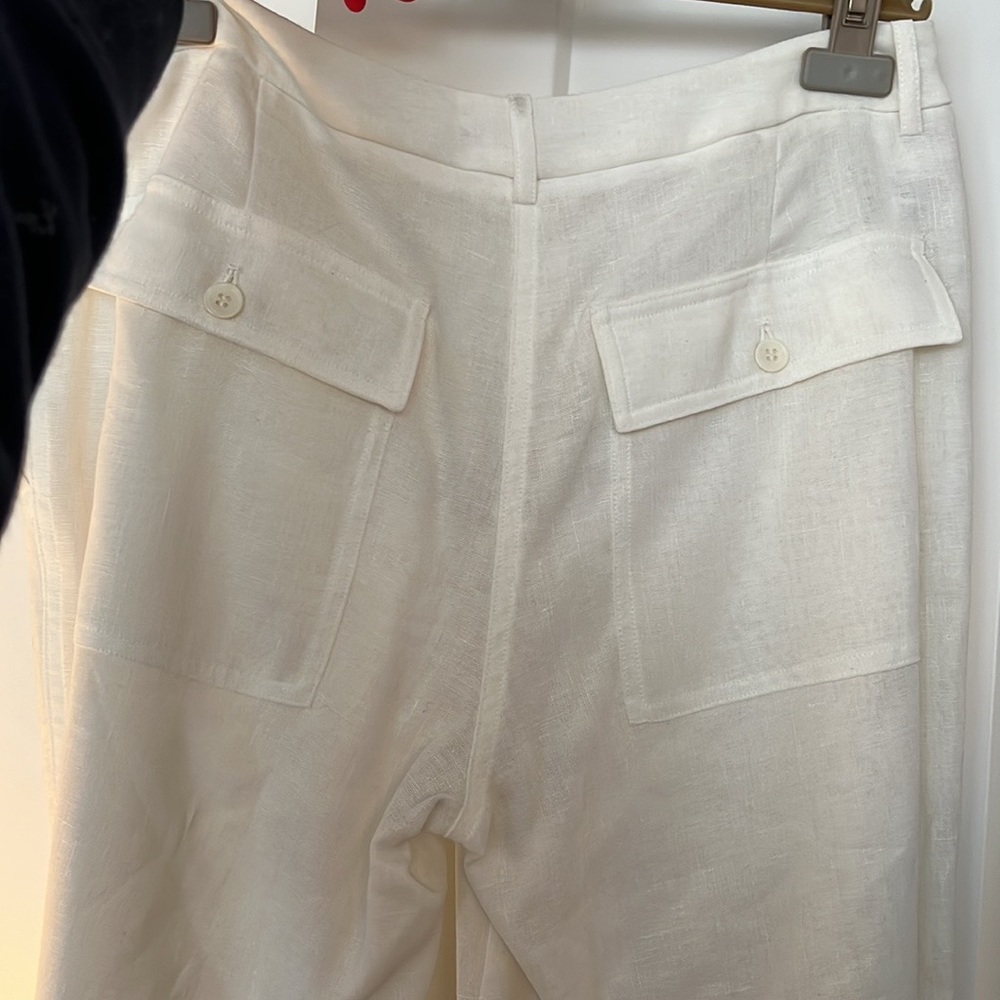 Michael Kors collection white linen pants